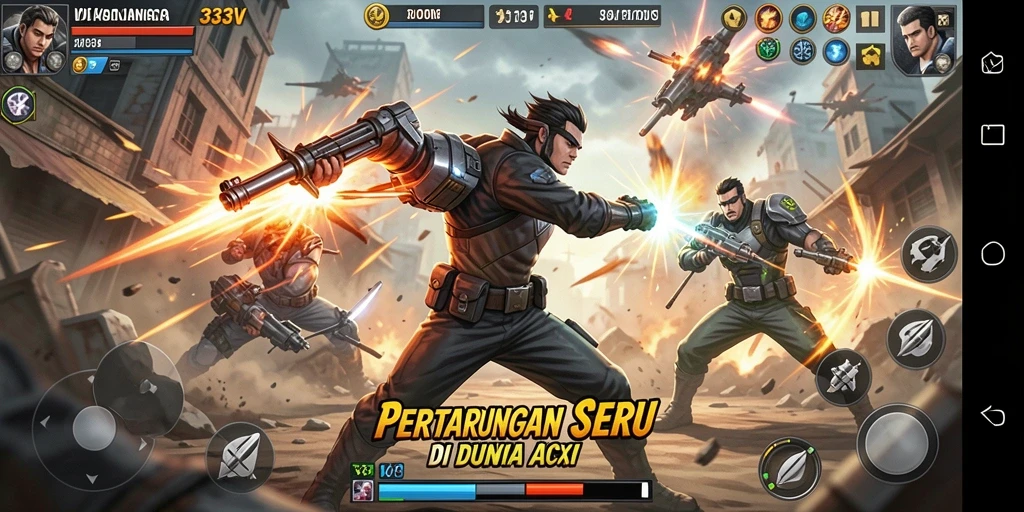 Gameplay seru 333V yang penuh aksi mendebarkan.