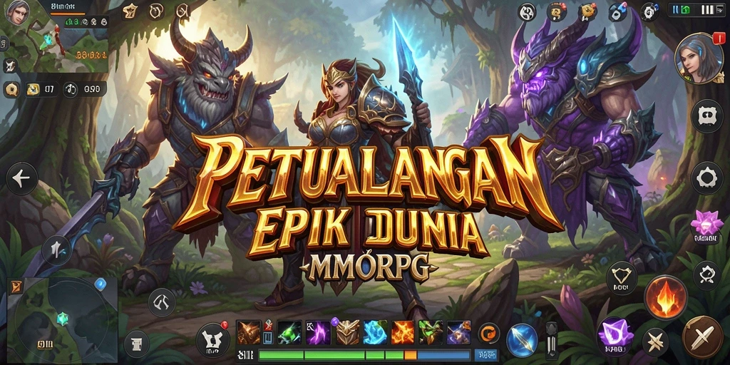 Tangkapan layar gameplay 8II yang menunjukkan aksi seru MMORPG.