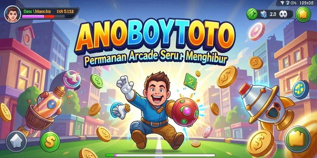 Tampilan utama gameplay ANOBOYTOTO dengan aksi seru dan grafis warna-warni.