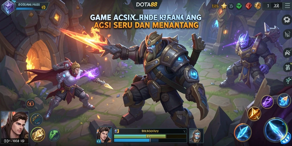 Gameplay DOTA88 yang intens dengan aksi seru dan karakter unik.