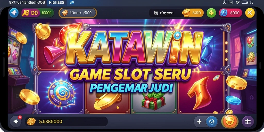 Tampilan gameplay KATAWIN dengan animasi dan efek suara yang menonjol.