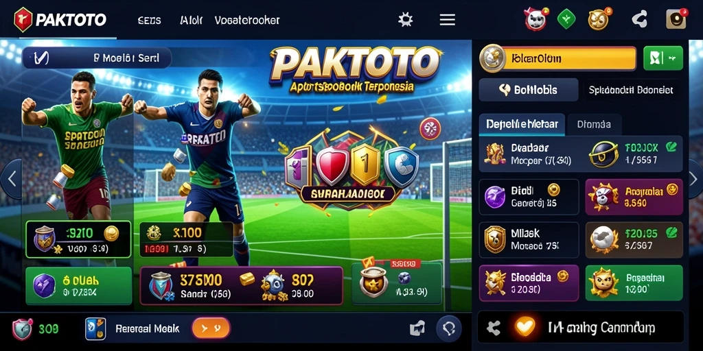 Tampilan gameplay dalam aplikasi sportsbook PAKTOTO yang interaktif.