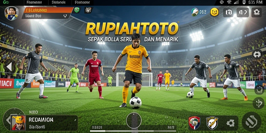 Tampilan gameplay sepak bola yang mendebarkan di RUPIAHTOTO.