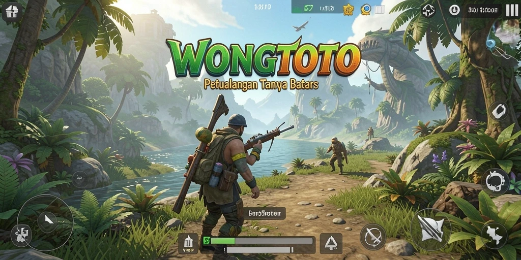 Tangkapan layar gameplay <strong>WONGTOTO</strong> menunjukkan dunia terbuka yang luas dan menarik.