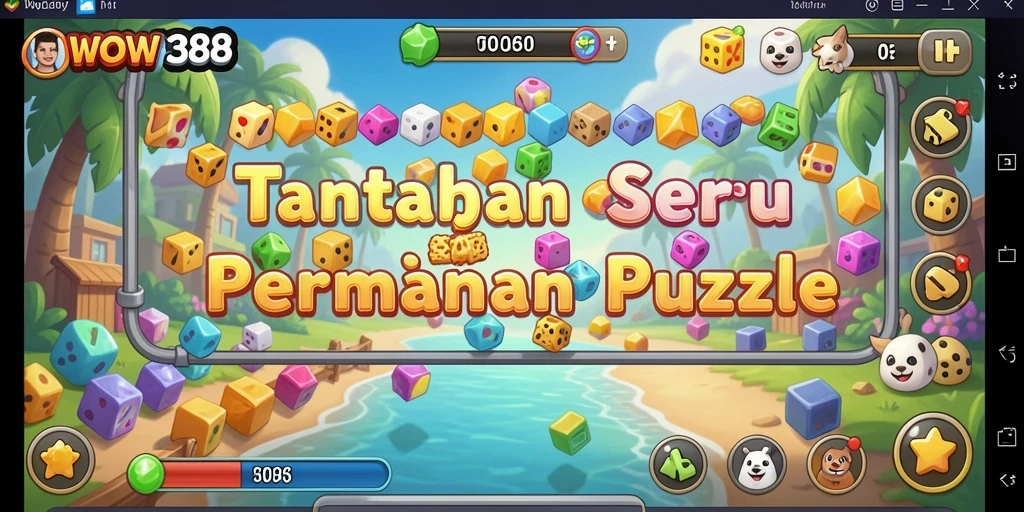 Screenshot gameplay WOW388 menunjukkan berbagai tantangan menarik dalam permainan Puzzle.